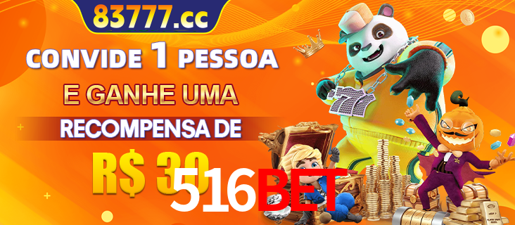 Banner institucional da 516BET sobre parceria de marcas e criação de uma marca de excelência, apresentando os mascotes de jogos populares como o Fortune Tiger.