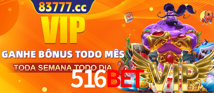 Banner promocional do 516BET oferecendo 100% de recompensas adicionais contínuas para quem fizer o login diário (Daily sign-in), com um mascote de coelho.