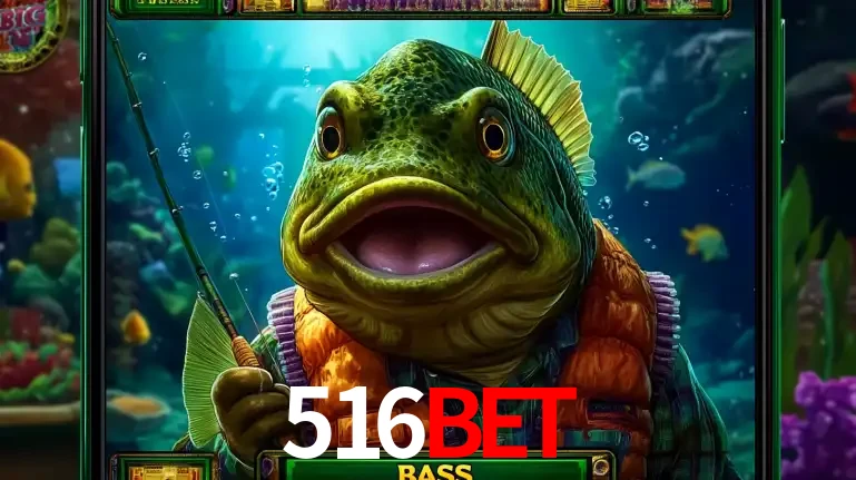 Personagem de peixe pescador do popular jogo de slot com tema de pescaria, uma das emocionantes opções de caça-níqueis para jogar e ganhar no cassino 516BET.