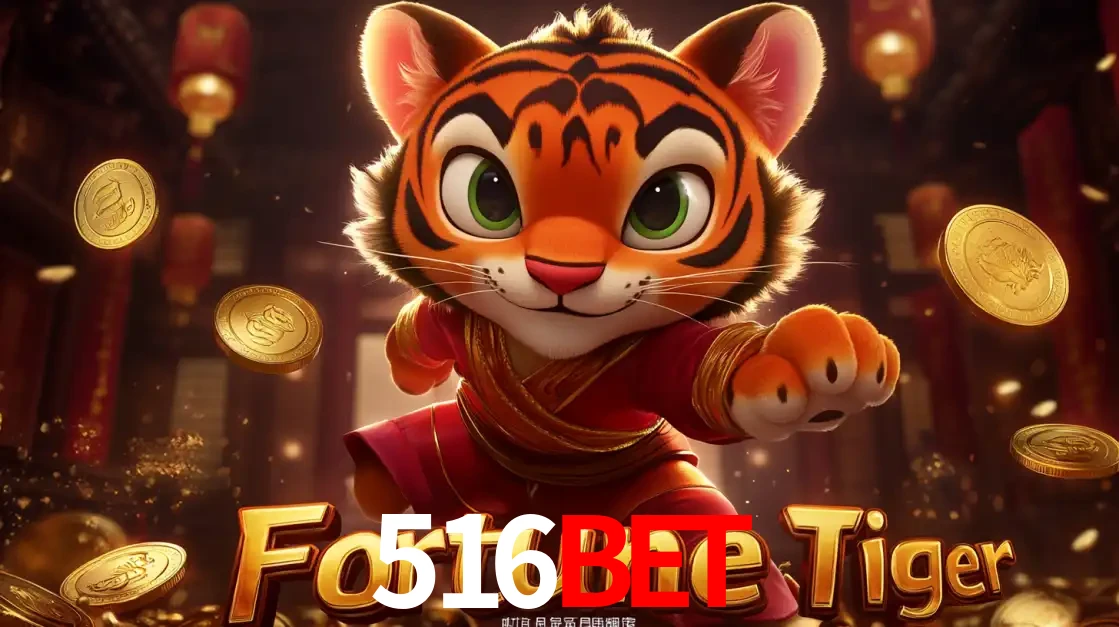 O carismático mascote do jogo de slot Fortune Tiger, um tigre fofo em pose de artes marciais, pronto para trazer sorte e multiplicadores de ganhos no cassino online 516BET.